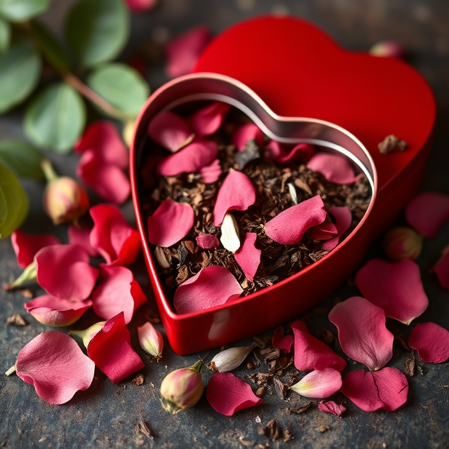 Love Rose Tea - Heart Tin Gift